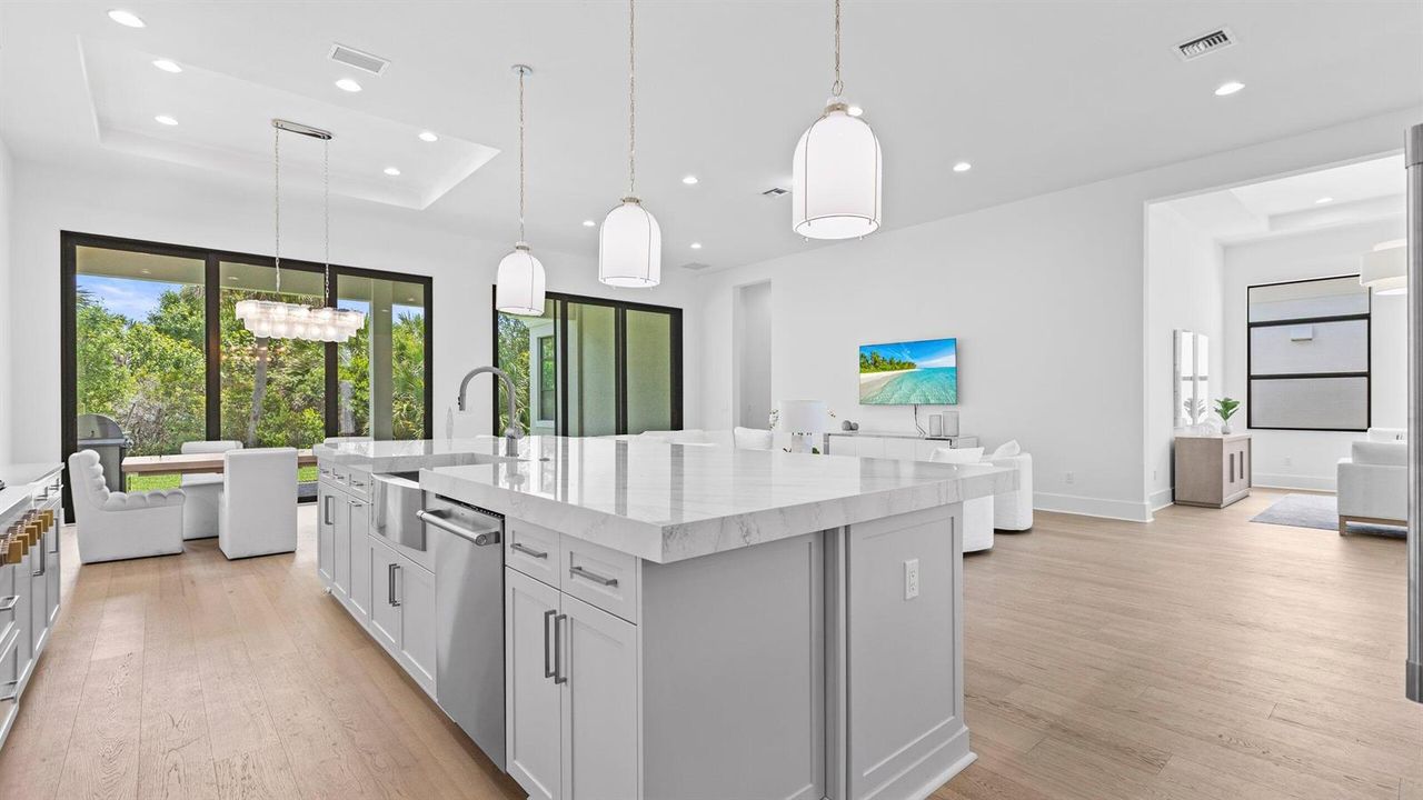 Kitchen staged