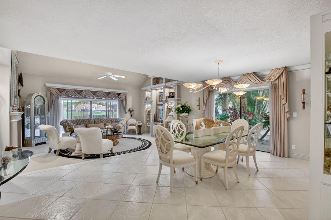Living and dining areas