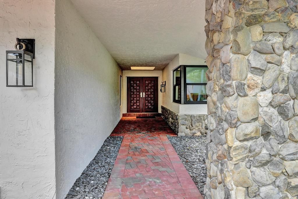 Long covered patio