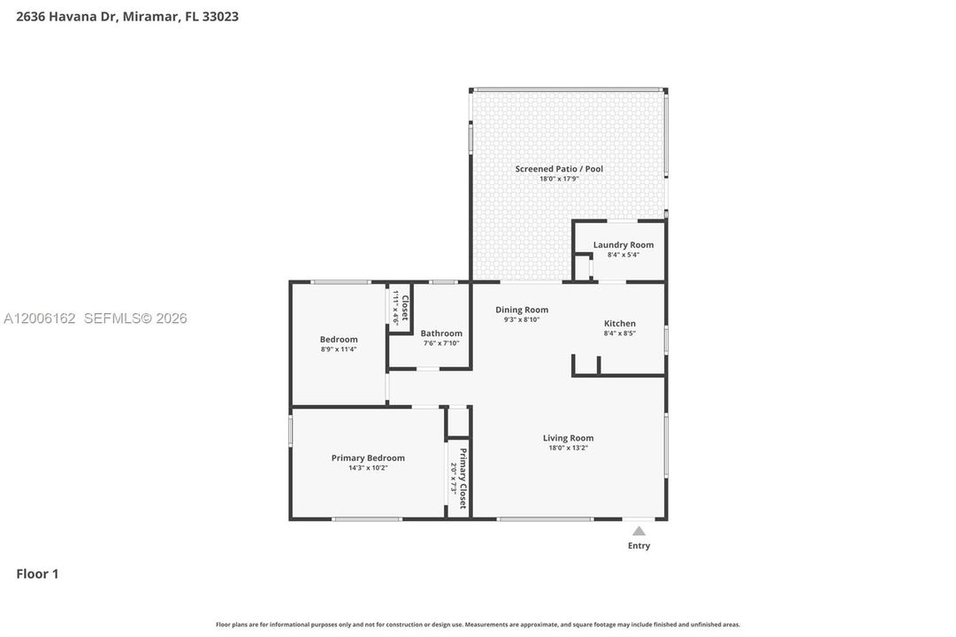 Activo con contrato: $379,900 (2 camas, 1 baños, 888 Pies cuadrados)