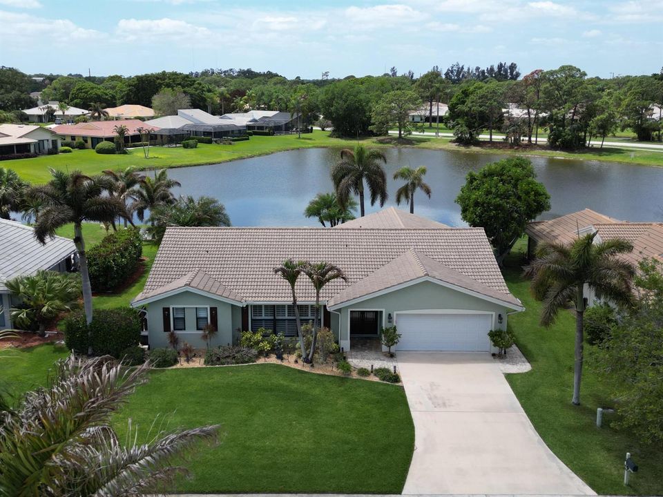 Front low aerial with pond