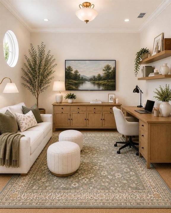 Virtual Staging Primary Bedroom Office