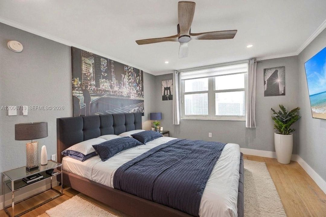 Large bedroom east views facing the ocean.