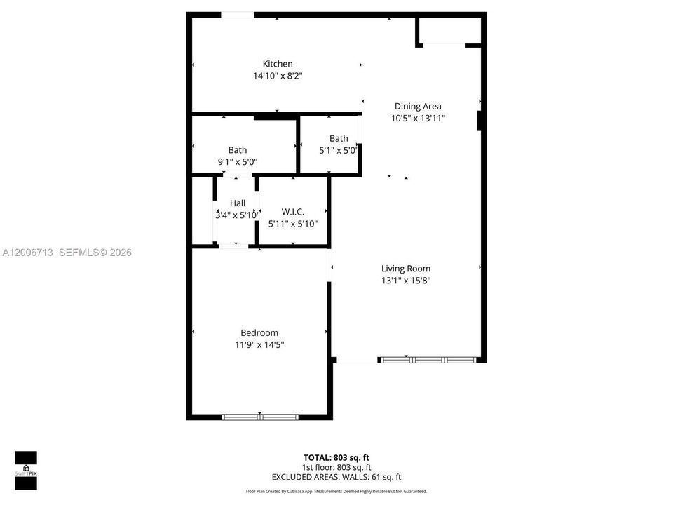 Floor plan without balcony space