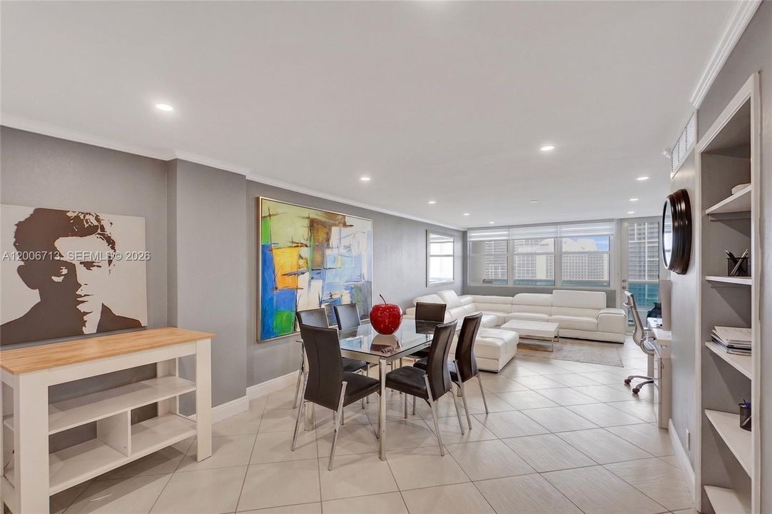 Dining area with plenty of closet space