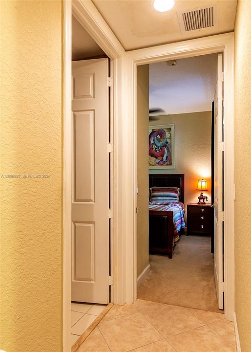 Hallway to 2 bedroom