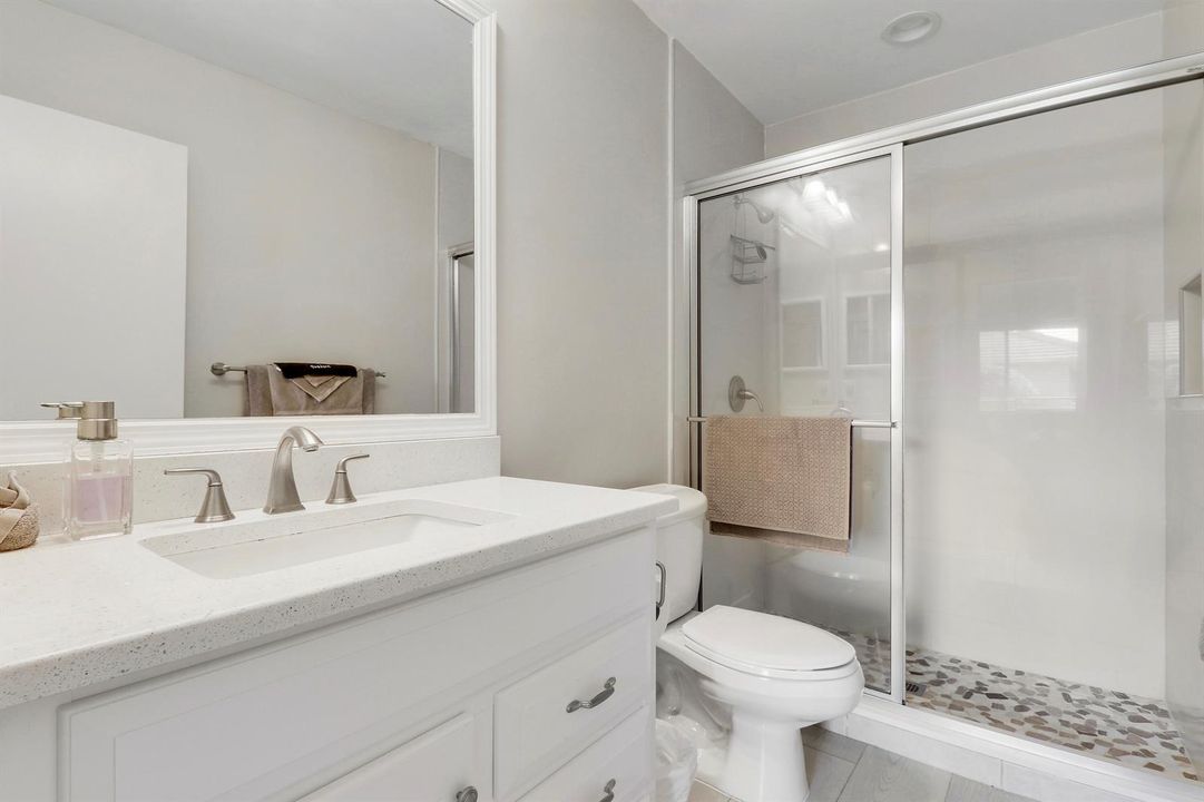 En suite bath.