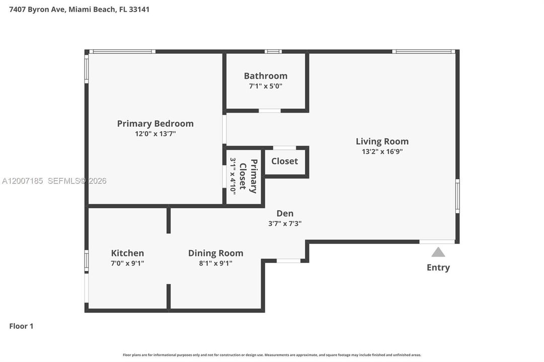 Active With Contract: $195,000 (1 beds, 1 baths, 770 Square Feet)