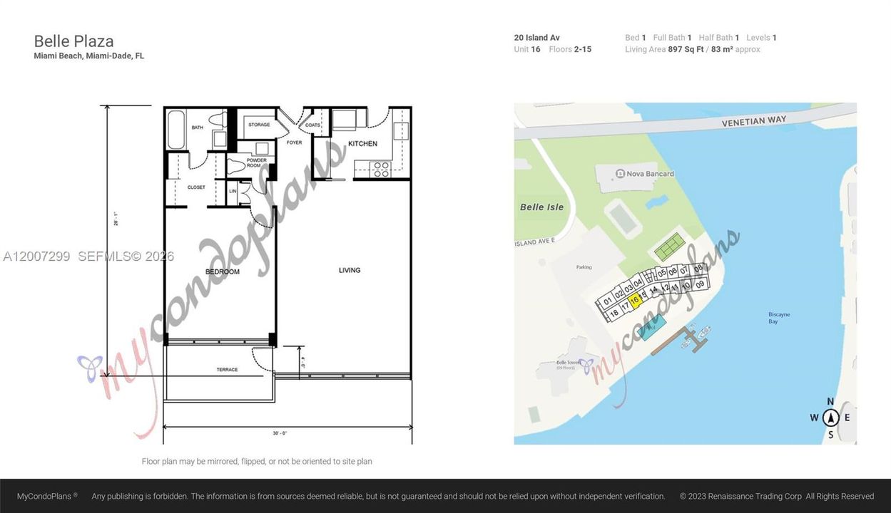 Unit 1016 Floor Plan
