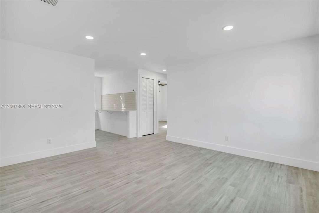 Living room leading into Kitchen
