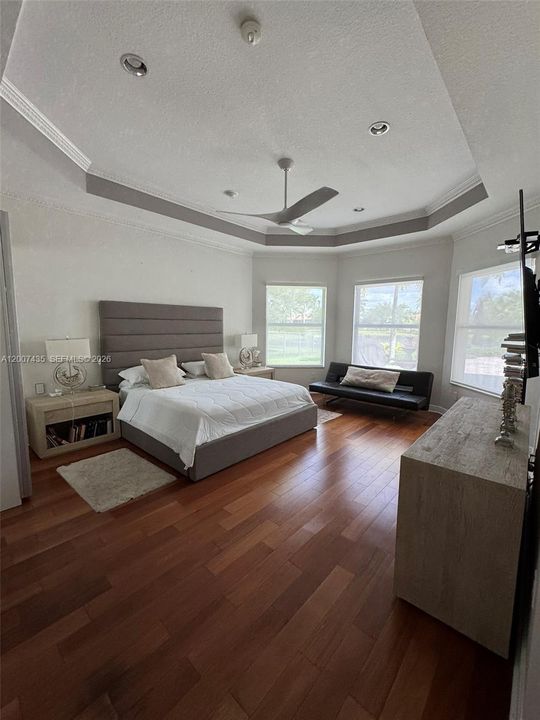 Master Bedroom with view towards the pool area