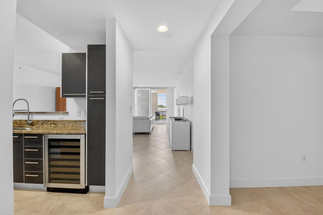 Entranceway to Kitchen and Den