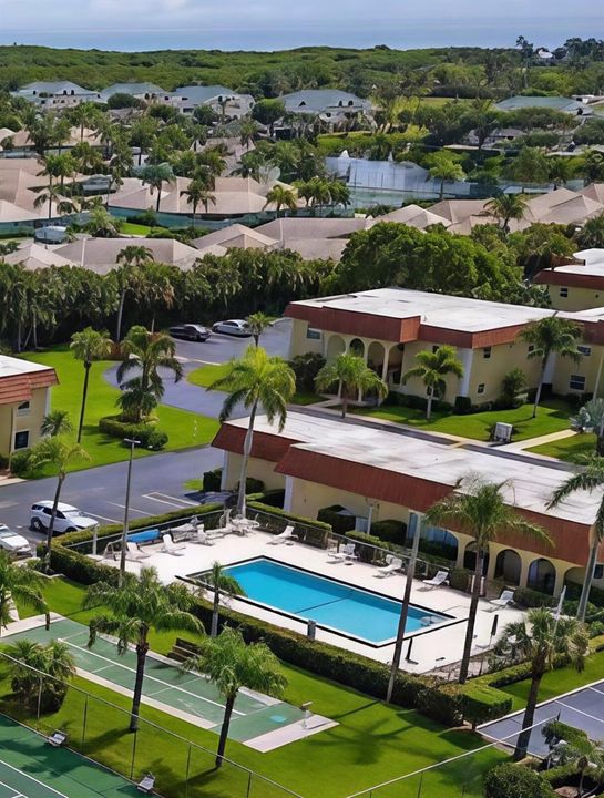 Community pool + shuffleboard
