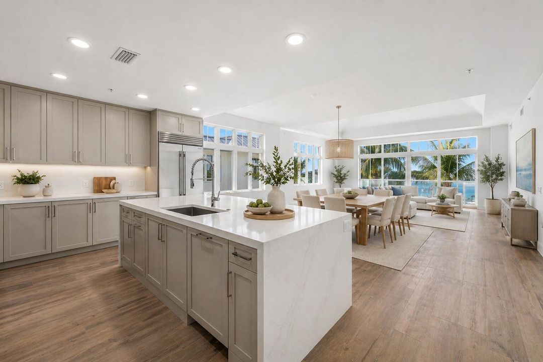 Kitchen:Dining:Living