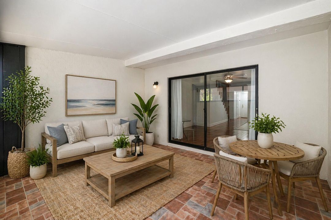 Outside Covered Patio Staged
