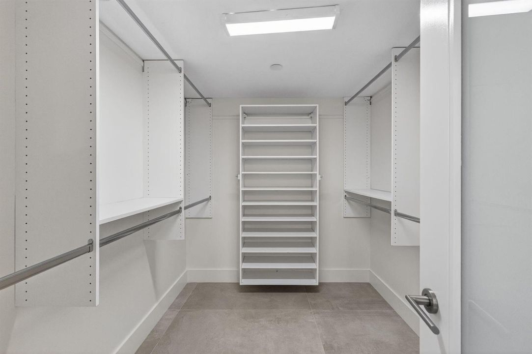 Primary luxury closet