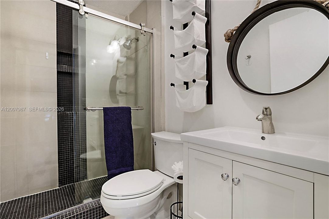 Redone Quest Bathroom large walk in shower