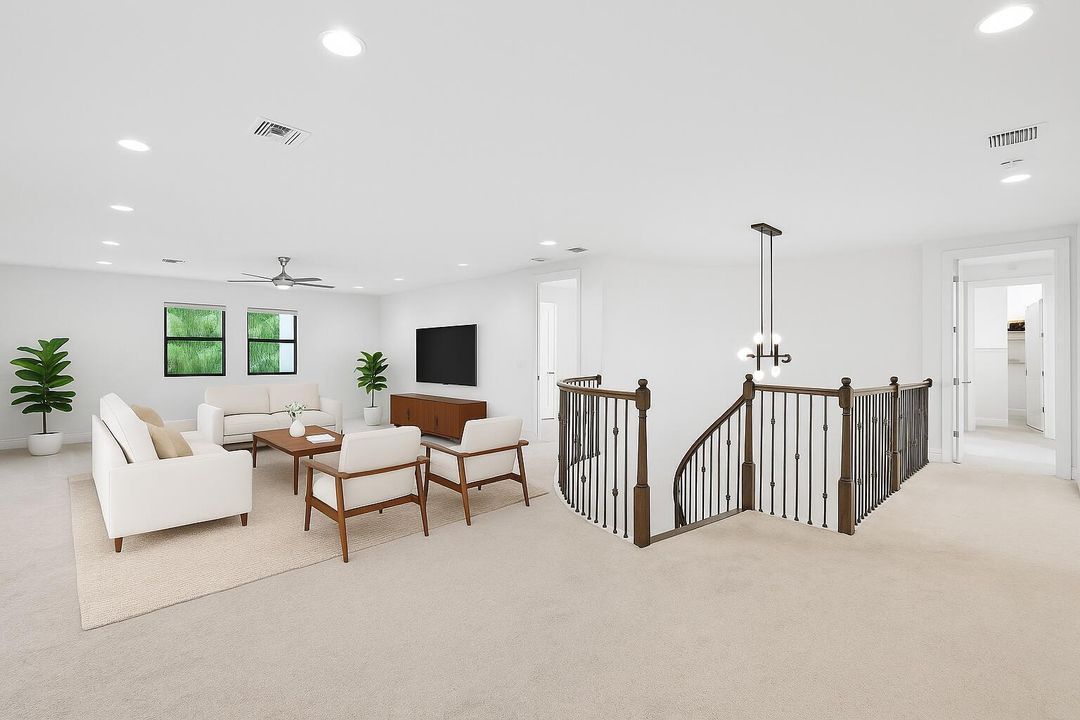 virtually staged loft
