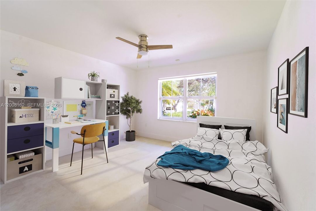 Virtually Staged Bedroom