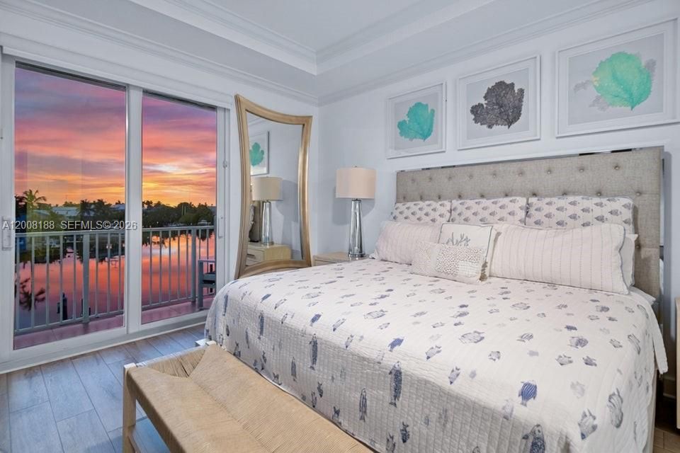 Bedroom at sunset