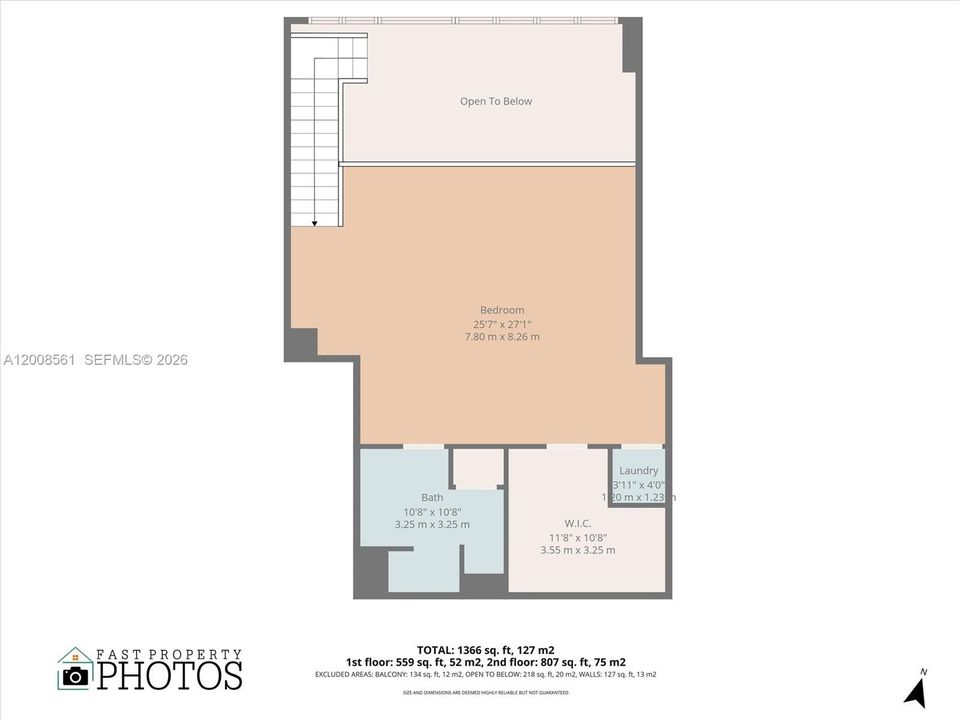 For Sale: $759,000 (1 beds, 2 baths, 1373 Square Feet)