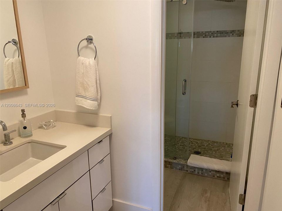Downstairs full bath.