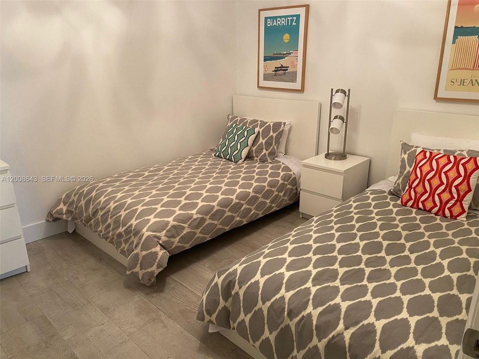 second bedroom with 2 single beds
