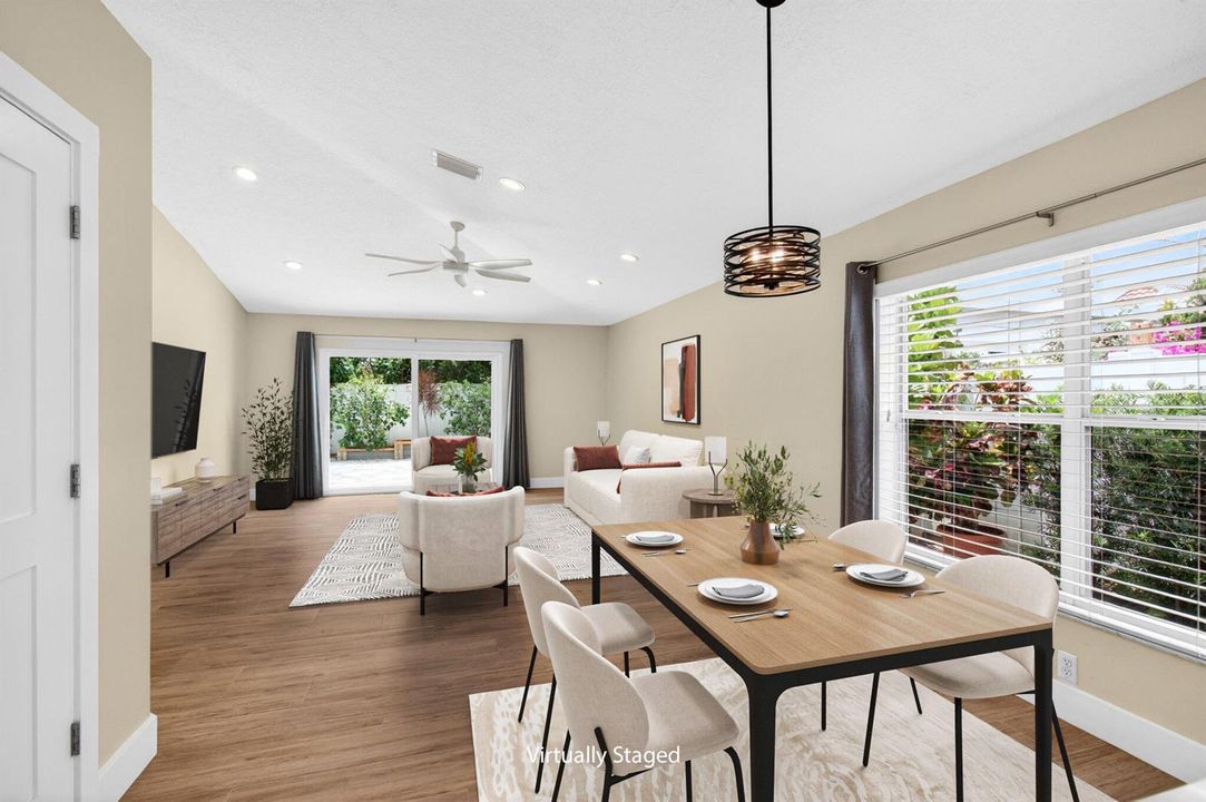 Informal living and dining