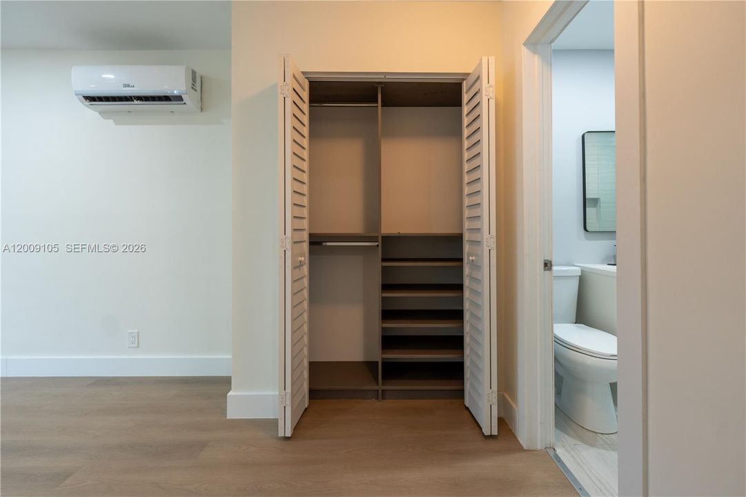 Living Room Storage in 2 Bedroom Unit