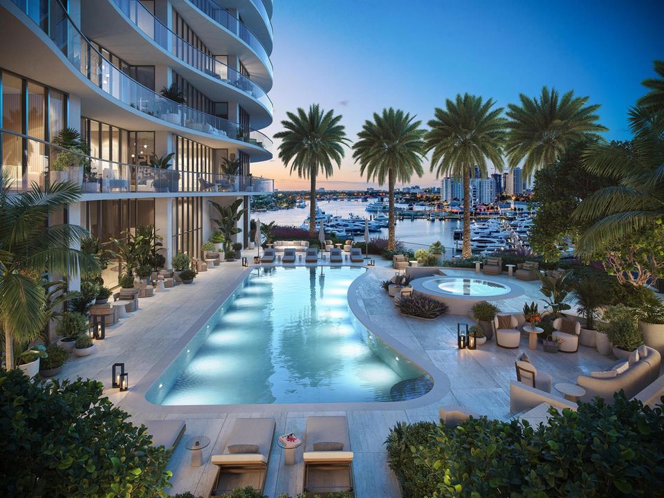 Private Residences Pool Night