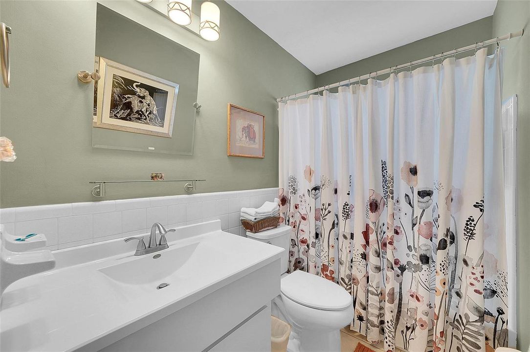 Second Bath with shower and tub