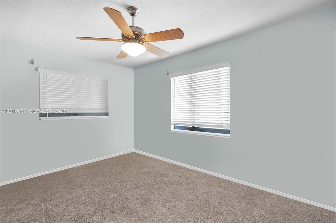 Bedroom 1.  Artificially enhanced/decluttered
