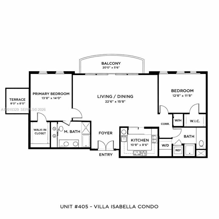 For Sale: $625,000 (2 beds, 2 baths, 1195 Square Feet)