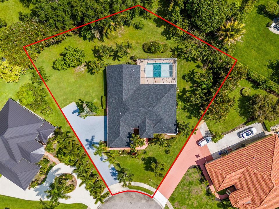 Aerial view propety limits