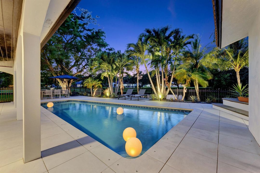 Pool at night
