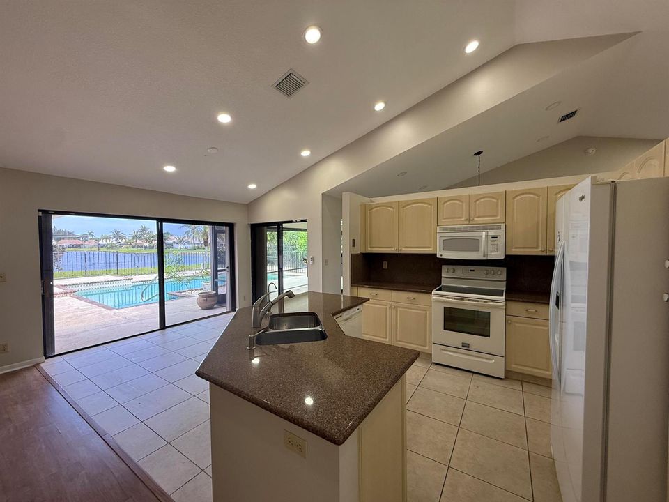 the kitchen