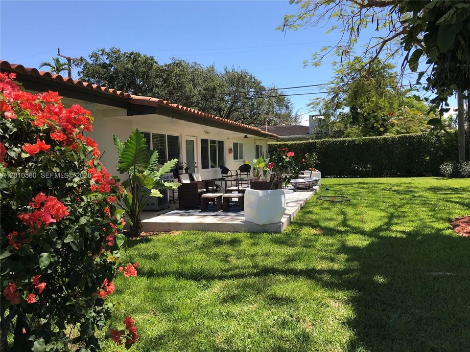 Large backyard