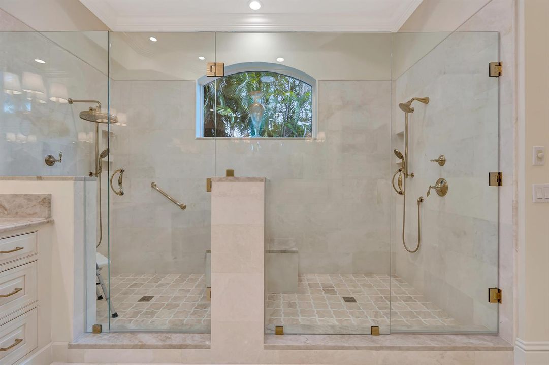 Double Marble Shower