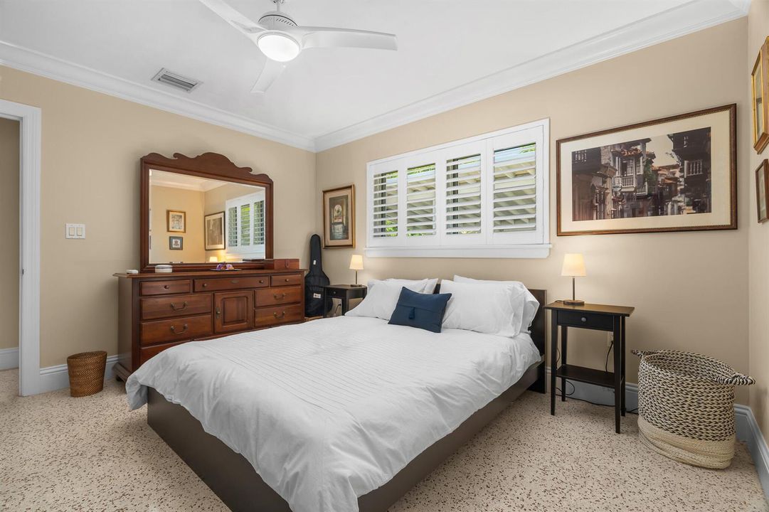 Guest Bedroom with Plantation shutters