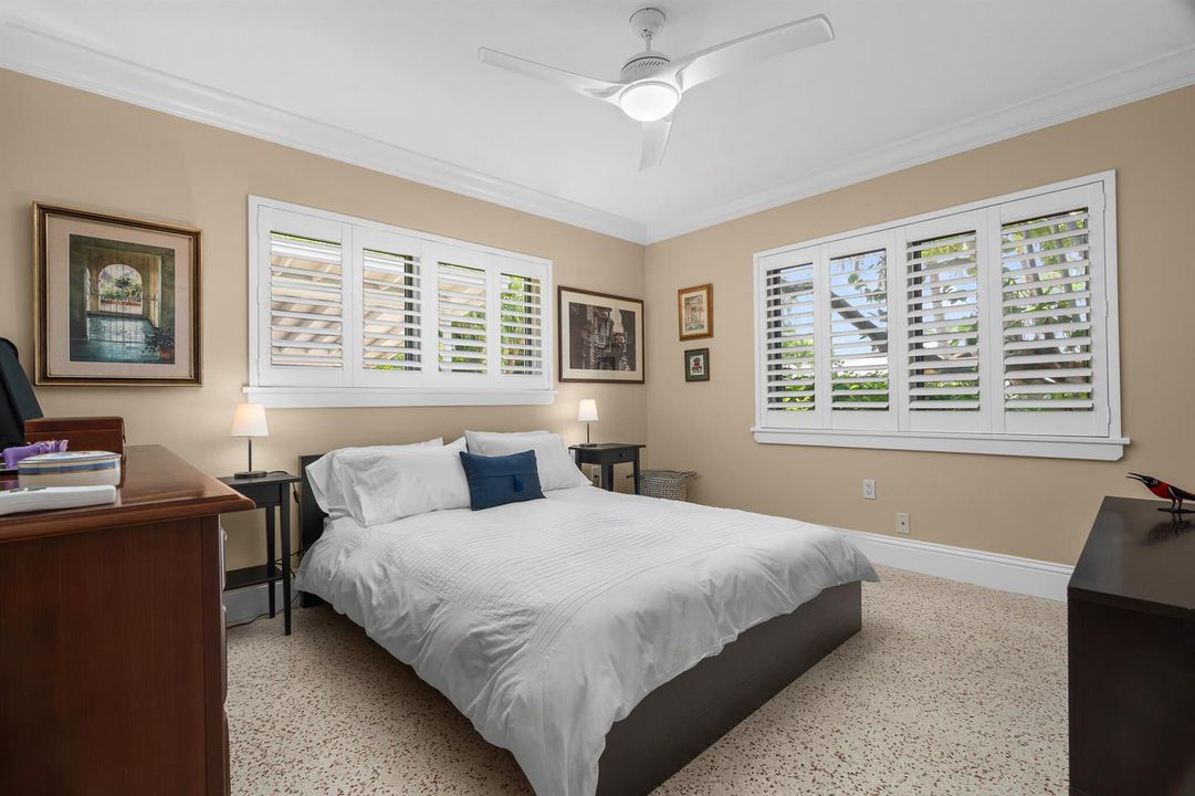 Guest Bedroom with Plantation shutters