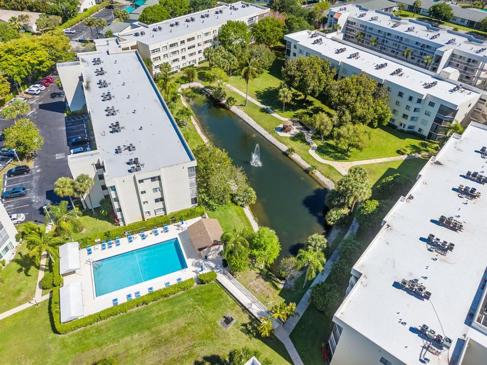 Aerial view pool