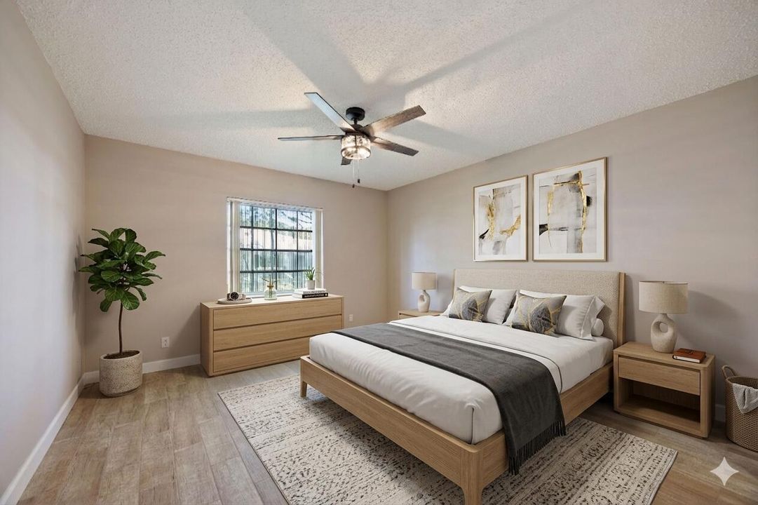 Virtually Staged Bedroom