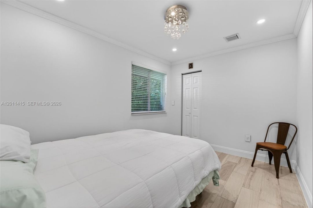 Spacious bedroom with ample closet space