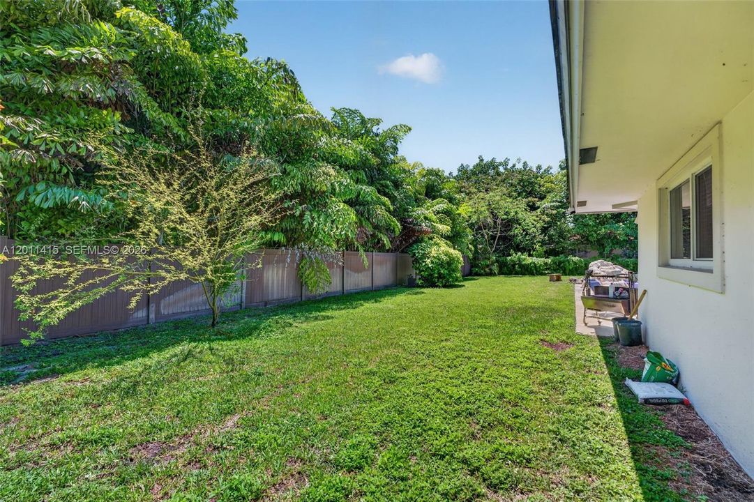 Oversized lot offers exceptional privacy with plenty of space from neighboring homes and a spacious side yard.