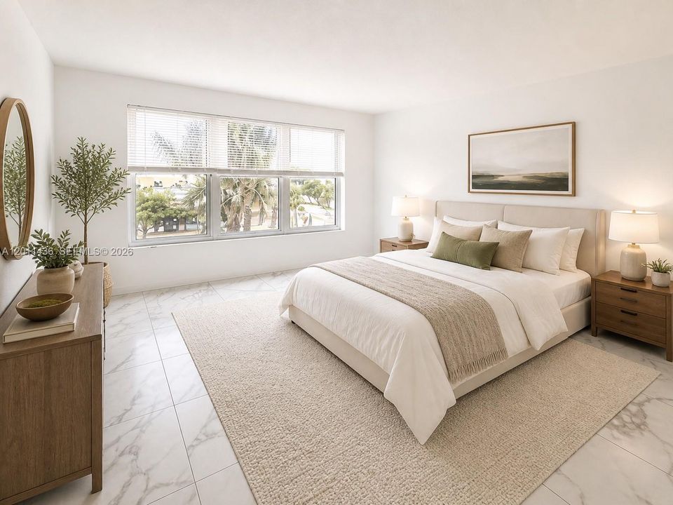 AI Virtual staging of Guest Bedroom