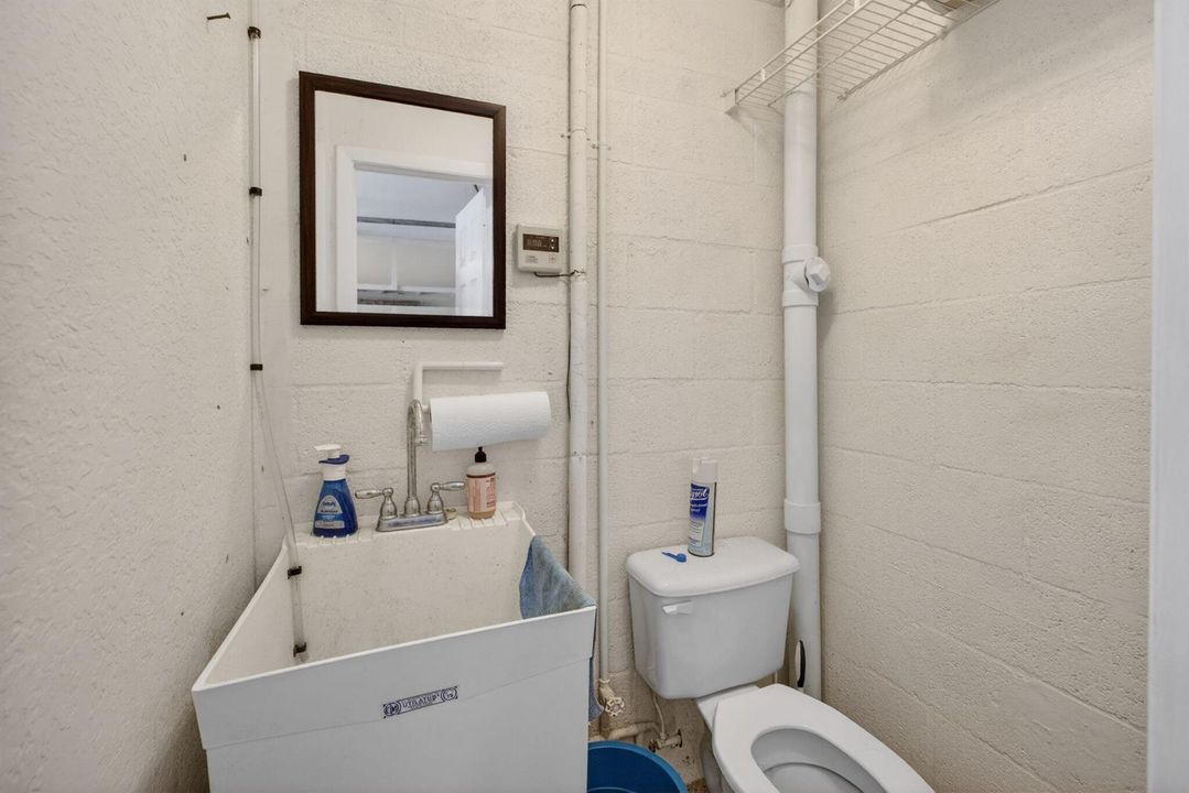 Half Bath in Garage