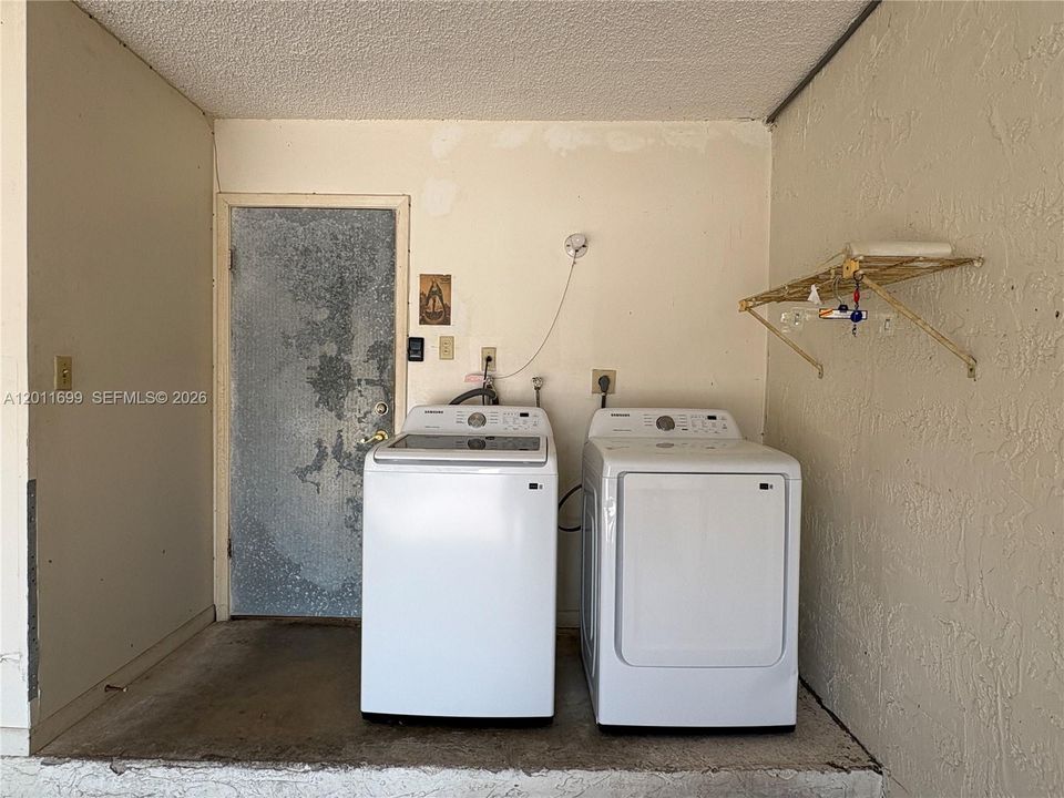Laundry in the garage
