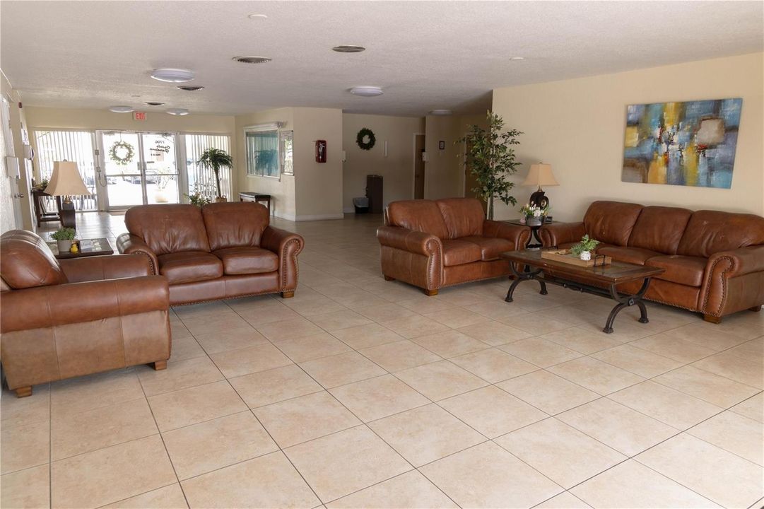 Clubhouse lobby
