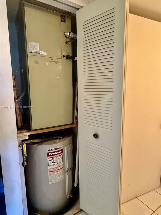 A/C & Water Heater Closet