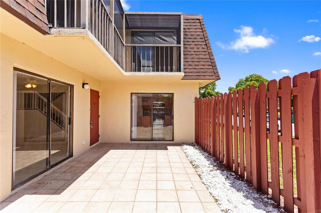 Fenced courtyard